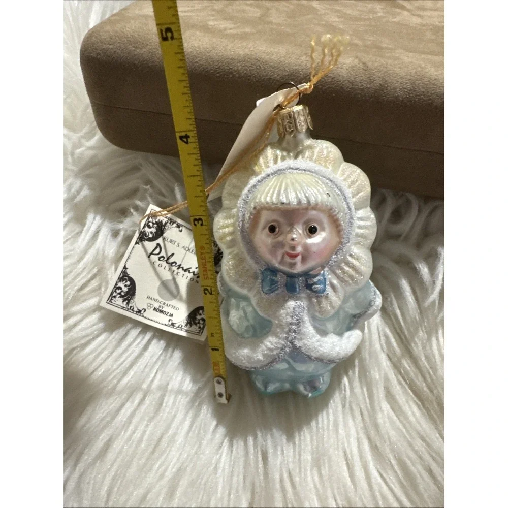 Kurt A Adler Polonaise Snow Sprite Girl Ornament Blue Girl Hand Crafted NWT